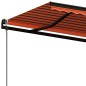 vidaXL Toldo automático retráctil naranja y marrón 500x350 cm vidaXL Toldo automático retráctil naranja y marrón 500x350 cm