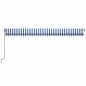 vidaXL Toldo automático LED sensor de viento azul y blanco 600x350 cm vidaXL Toldo automático LED sensor de viento azul y blanco 600x350 cm