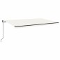 vidaXL Toldo automático con LED sensor de viento crema 500x350 cm vidaXL Toldo automático con LED sensor de viento crema 500x350 cm