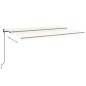 vidaXL Toldo automático con LED sensor de viento crema 500x350 cm vidaXL Toldo automático con LED sensor de viento crema 500x350 cm