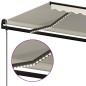 vidaXL Toldo automático con LED sensor de viento crema 500x350 cm vidaXL Toldo automático con LED sensor de viento crema 500x350 cm