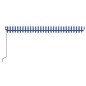 vidaXL Toldo automático retráctil azul y blanco 500x350 cm vidaXL Toldo automático retráctil azul y blanco 500x350 cm