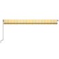 vidaXL Toldo automático LED sensor de viento amarillo blanco 600x350cm vidaXL Toldo automático LED sensor de viento amarillo blanco 600x350cm