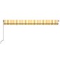 vidaXL Toldo automático LED sensor de viento amarillo blanco 600x350cm vidaXL Toldo automático LED sensor de viento amarillo blanco 600x350cm