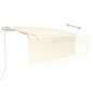 vidaXL Toldo retráctil automático con persiana crema 3,5x2,5m vidaXL Toldo retráctil automático con persiana crema 3,5x2,5m