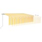 vidaXL Toldo automático retráctil con persiana amarillo y blanco 6x3 m vidaXL Toldo automático retráctil con persiana amarillo y blanco 6x3 m