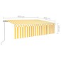 vidaXL Toldo automático retráctil con persiana amarillo y blanco 6x3 m vidaXL Toldo automático retráctil con persiana amarillo y blanco 6x3 m