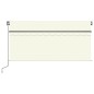 vidaXL Toldo manual retráctil con persiana y LED crema 3x2,5m  