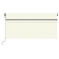 vidaXL Toldo automático persiana LED sensor de viento crema 3,5x2,5m vidaXL Toldo automático persiana LED sensor de viento crema 3,5x2,5m