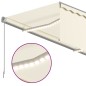 vidaXL Toldo automático persiana LED sensor de viento crema 4,5x3 m vidaXL Toldo automático persiana LED sensor de viento crema 4,5x3 m