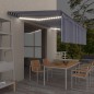 vidaXL Toldo automático persiana LED sensor viento azul blanco 5x3 m vidaXL Toldo automático persiana LED sensor viento azul blanco 5x3 m