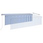 vidaXL Toldo automático persiana LED sensor viento azul blanco 5x3 m vidaXL Toldo automático persiana LED sensor viento azul blanco 5x3 m