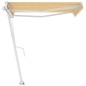 vidaXL Toldo de pie automático amarillo y blanco 300x250 cm vidaXL Toldo de pie automático amarillo y blanco 300x250 cm