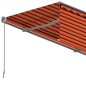 vidaXL Toldo automático retráctil con persiana 6x3 m naranja y marrón vidaXL Toldo automático retráctil con persiana 6x3 m naranja y marrón
