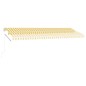 vidaXL Toldo de pie retráctil manual amarillo y blanco 500x350 cm