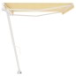 vidaXL Toldo de pie retráctil manual amarillo y blanco 500x350 cm