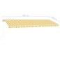 vidaXL Toldo de pie retráctil manual amarillo y blanco 500x350 cm