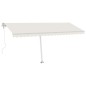 vidaXL Toldo automático con LED y sensor de viento crema 500x350 cm vidaXL Toldo automático con LED y sensor de viento crema 500x350 cm