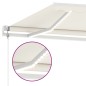 vidaXL Toldo automático con LED y sensor de viento crema 500x350 cm vidaXL Toldo automático con LED y sensor de viento crema 500x350 cm