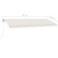 vidaXL Toldo automático con LED y sensor de viento crema 500x350 cm vidaXL Toldo automático con LED y sensor de viento crema 500x350 cm