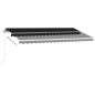vidaXL Toldo manual retráctil con LED gris antracita 400x350 cm vidaXL Toldo manual retráctil con LED gris antracita 400x350 cm