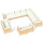 vidaXL Muebles de jardín 12 piezas y cojines madera maciza de pino vidaXL Muebles de jardín 12 piezas y cojines madera maciza de pino