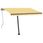 vidaXL Toldo de pie automático amarillo y blanco 350x250 cm vidaXL Toldo de pie automático amarillo y blanco 350x250 cm