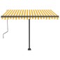 vidaXL Toldo de pie automático amarillo y blanco 350x250 cm vidaXL Toldo de pie automático amarillo y blanco 350x250 cm