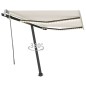 vidaXL Toldo manual retráctil con LED crema 300x250 cm vidaXL Toldo manual retráctil con LED crema 300x250 cm