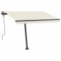 vidaXL Toldo manual retráctil con LED crema 300x250 cm vidaXL Toldo manual retráctil con LED crema 300x250 cm