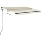 vidaXL Toldo manual retráctil con LED crema 300x250 cm vidaXL Toldo manual retráctil con LED crema 300x250 cm