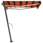 vidaXL Toldo automático LED sensor de viento naranja marrón 350x250 cm vidaXL Toldo automático LED sensor de viento naranja marrón 350x250 cm