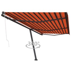 vidaXL Toldo de pie automático naranja y marrón 600x300 cm