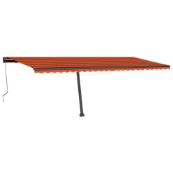 vidaXL Toldo de pie automático naranja y marrón 600x300 cm