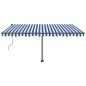 vidaXL Toldo de pie automático azul y blanco 450x350 cm vidaXL Toldo de pie automático azul y blanco 450x350 cm