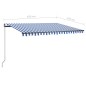 vidaXL Toldo de pie automático azul y blanco 450x350 cm vidaXL Toldo de pie automático azul y blanco 450x350 cm