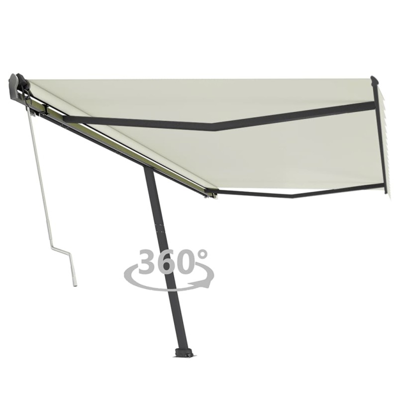 vidaXL Toldo de pie automático crema 500x350 cm vidaXL Toldo de pie automático crema 500x350 cm