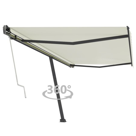 vidaXL Toldo de pie automático crema 500x350 cm