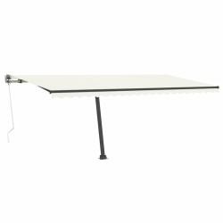 vidaXL Toldo de pie automático crema 500x350 cm