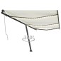 vidaXL Toldo automático con LED sensor de viento crema 600x350 cm vidaXL Toldo automático con LED sensor de viento crema 600x350 cm
