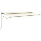 vidaXL Toldo automático con LED sensor de viento crema 600x350 cm vidaXL Toldo automático con LED sensor de viento crema 600x350 cm