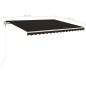 vidaXL Toldo manual retráctil con LED gris antracita 4x3,5 m vidaXL Toldo manual retráctil con LED gris antracita 4x3,5 m