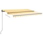 vidaXL Toldo manual retráctil con LED amarillo y blanco 3,5x2,5 m vidaXL Toldo manual retráctil con LED amarillo y blanco 3,5x2,5 m