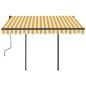vidaXL Toldo manual retráctil con LED amarillo y blanco 3,5x2,5 m vidaXL Toldo manual retráctil con LED amarillo y blanco 3,5x2,5 m