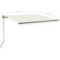 vidaXL Toldo retráctil automático con postes crema 4x3,5 m vidaXL Toldo retráctil automático con postes crema 4x3,5 m