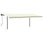 vidaXL Toldo automático LED sensor de viento crema 6x3,5 m vidaXL Toldo automático LED sensor de viento crema 6x3,5 m