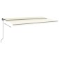 vidaXL Toldo automático LED sensor de viento crema 6x3,5 m vidaXL Toldo automático LED sensor de viento crema 6x3,5 m