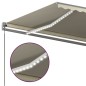 vidaXL Toldo automático LED sensor de viento crema 6x3,5 m vidaXL Toldo automático LED sensor de viento crema 6x3,5 m