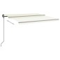vidaXL Toldo retráctil automático con postes crema 5x3,5 m vidaXL Toldo retráctil automático con postes crema 5x3,5 m