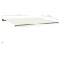 vidaXL Toldo retráctil automático con postes crema 5x3,5 m vidaXL Toldo retráctil automático con postes crema 5x3,5 m